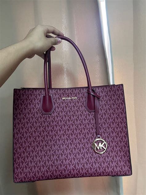 michael kors mercer pvc tote mulberry